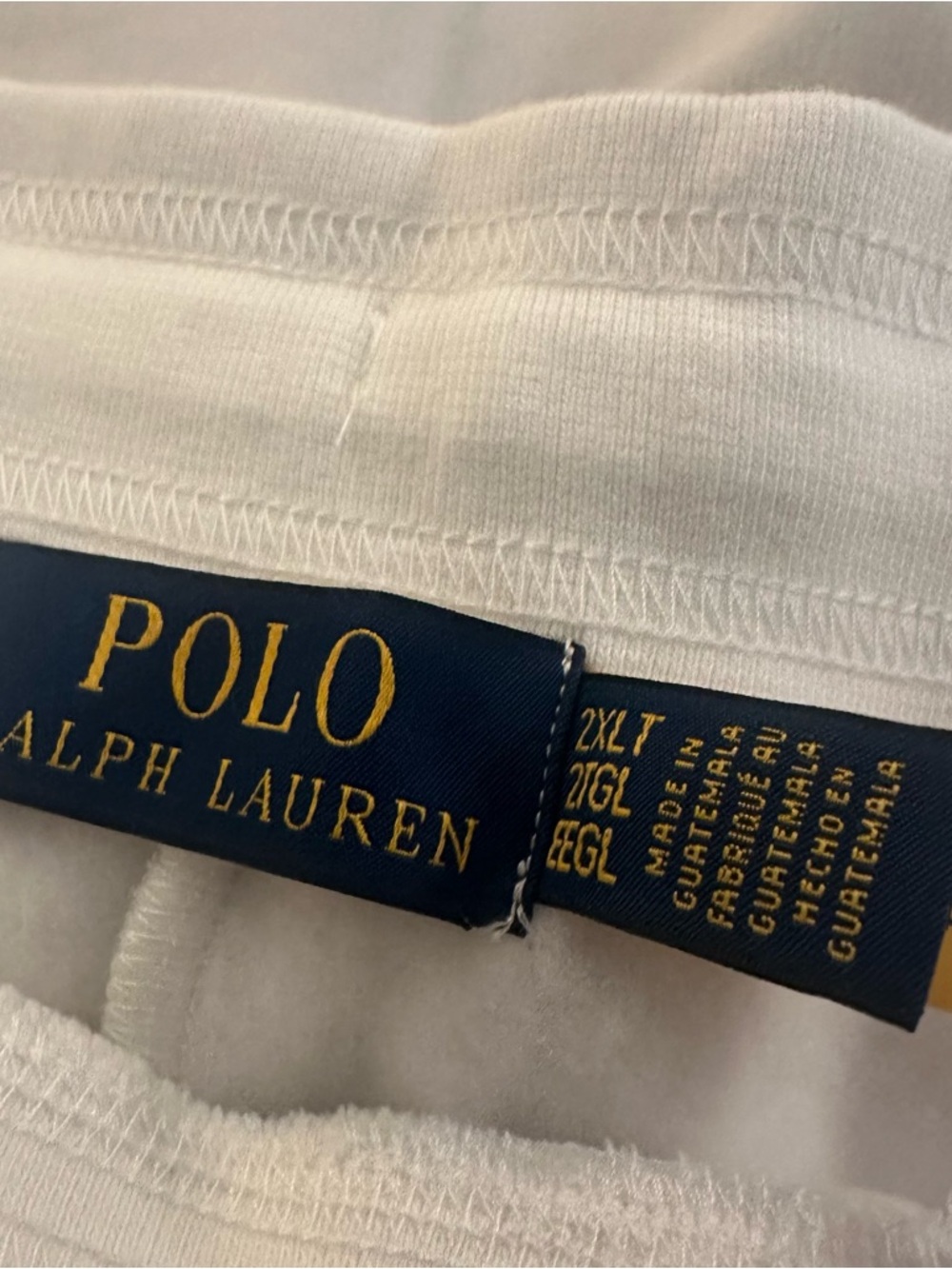 Polo Ralph Lauren Fleece Shorts - White - NEW - Men’s 2XL - Tall - Picture 4 of 5